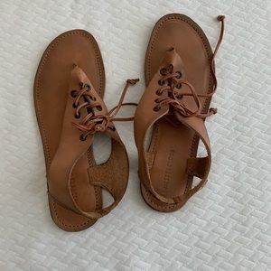 Rustic leather sandals